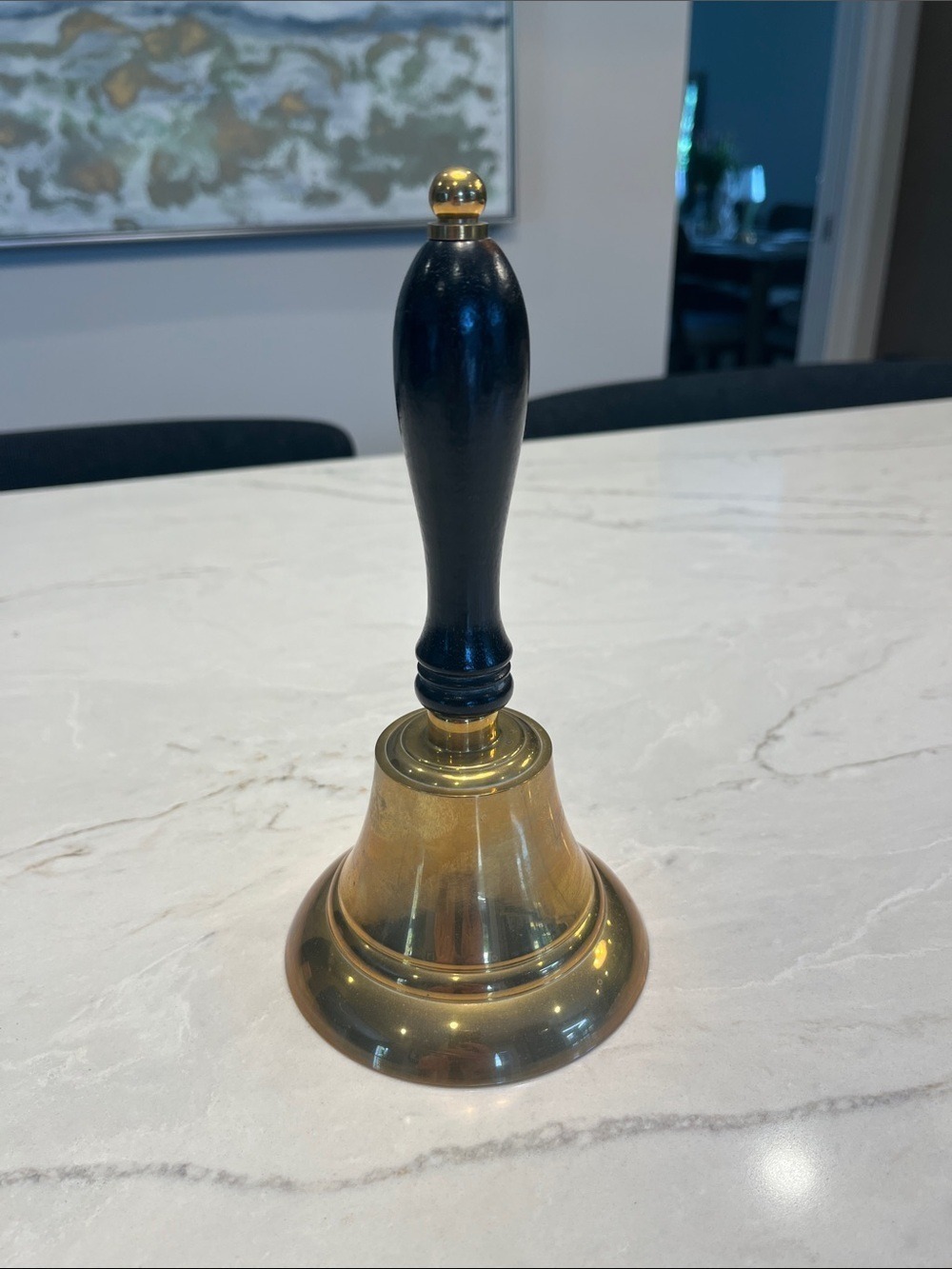 Classic Brass Principal’s Bell with Black Handle